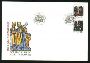 Sweden.  FDC Cachet 1994 Christmas Stamps. Wood Carvings.