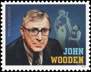 2024 68c Forever John Wooden, American Basketball Coach Scott 5833 Mint F/VF NH