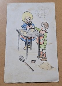 WWI German Feldpost Color Art Postcard 1917 Leipzig Cancel Soldier Letter Home