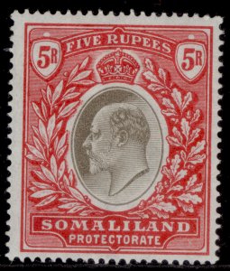 SOMALILAND PROTECTORATE EDVII SG44, 5r grey-black & red, M MINT. Cat £95.