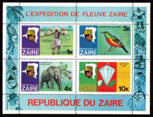 Zaire Souvenir Sheet Pair #905A-909A MNH