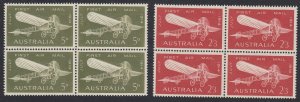 Australia #382-383 Mint Blocks of 4