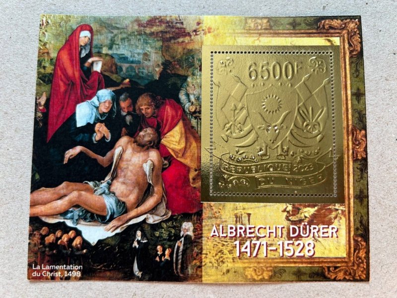 Art, Albert Durer 5 blocks Foil Gold perforated NEW 2023