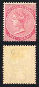 Jamaica SG18 1883-97 1d Rose Wmk Crown CA M/M