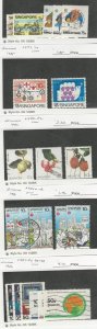 Singapore, Postage Stamp, #465//493 Used, 1985-6 Fruit, Scouts