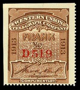 U.S. TELEGRAPH 16T44  Mint (ID # 62706)