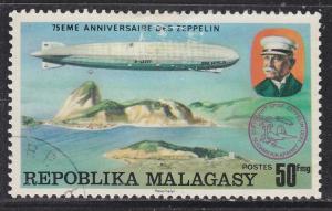 Fr Madagascar 546 Used 1976 Count Zeppelin and LZ-137