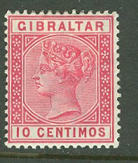 Gibraltar # 30 Queen Victoria 1889 - 10 centimos (1) Unused