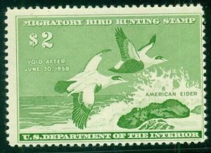 US #RW24, $2.00 Eiders, og, NH, VF