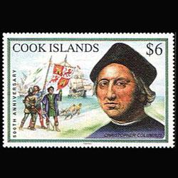 COOK IS. 1992 - Scott# 1107 Columbus Set of 1 NH