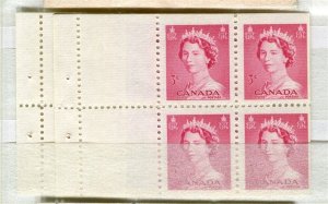 CANADA; BOOKLET PANE 1950s early QEII mint pane as SG B452a