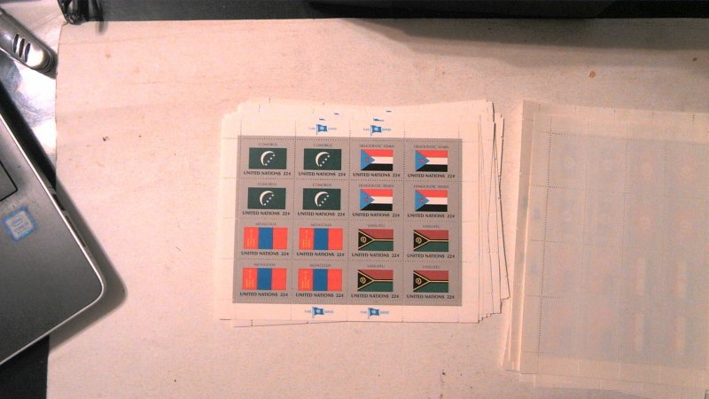 UNITED NATIONS FULL FLAG SHEET COLLECTION, MNH