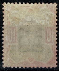 G.B. KE VII 1902-10 10d DULL PURPLE & CARMINE UNUSED (MH) SG254 P.14 VF/XF