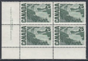 Canada Scott 465Ai LL Pl #1 MNH - 1967-72 Centennial Issue