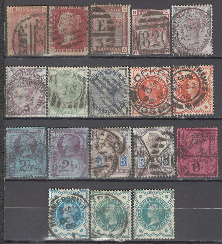 COLLECTION LOT OF #1077 GREAT BRITAIN 18 STAMPS 1864+ CLEARANCE CV + $97