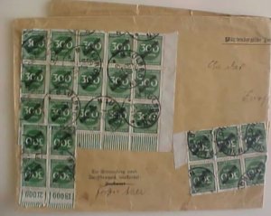 GERMANY OFFICIAL 300X95 MAGLBRONE 2 AU 23 1 STAMP DAMAGED