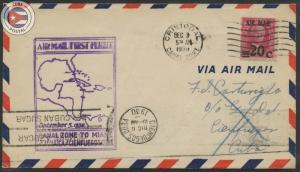 Cuba 1930 First Flight Cover Canal Zone - Cienfuegos | Edifil C41 | CU11565