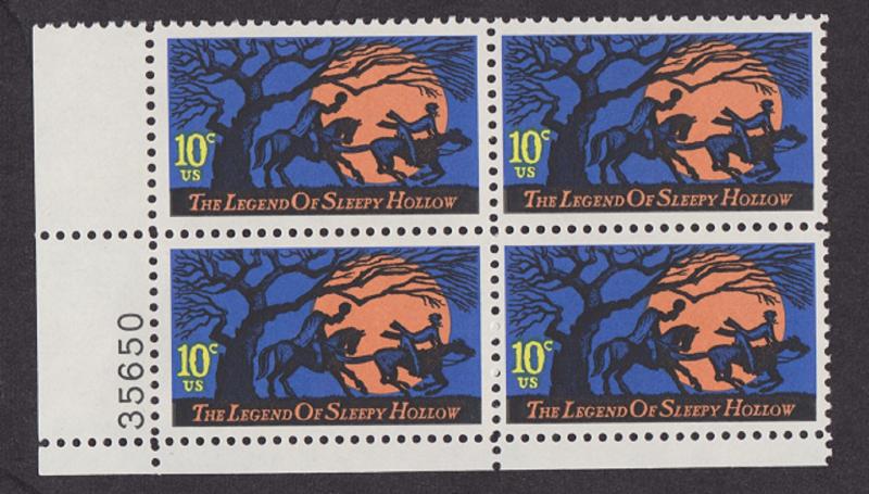 1548 Sleepy Hollow MNH Plate Block LL