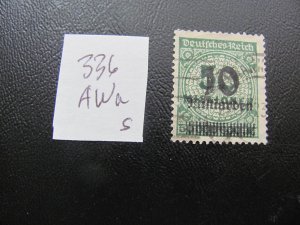 GERMANY 1923 USED SIGNED  MI.NR. 336AWa INFLATION