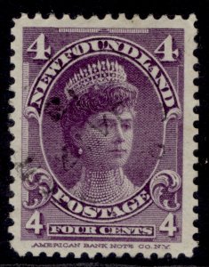 CANADA - Newfoundland QV SG89, 4C Purple, Good Condition. Cat £13.-