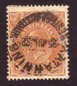 Australia 1930 Sc#75 5d Orange Brown KGV Head USED.