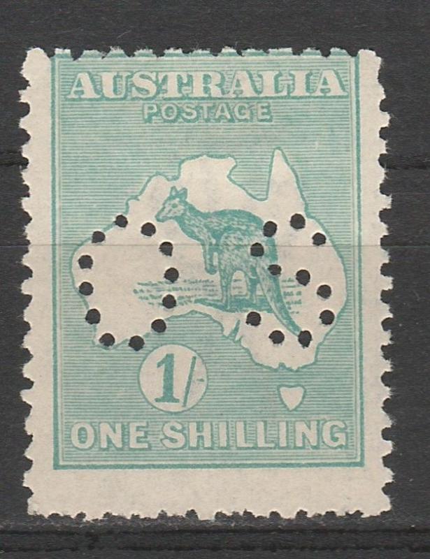 AUSTRALIA 1915 KANGAROO OS 1/- 3RD WMK