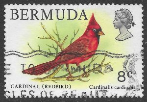 Bermuda 8c Cardinal issue of 1978, Scott 367, Used