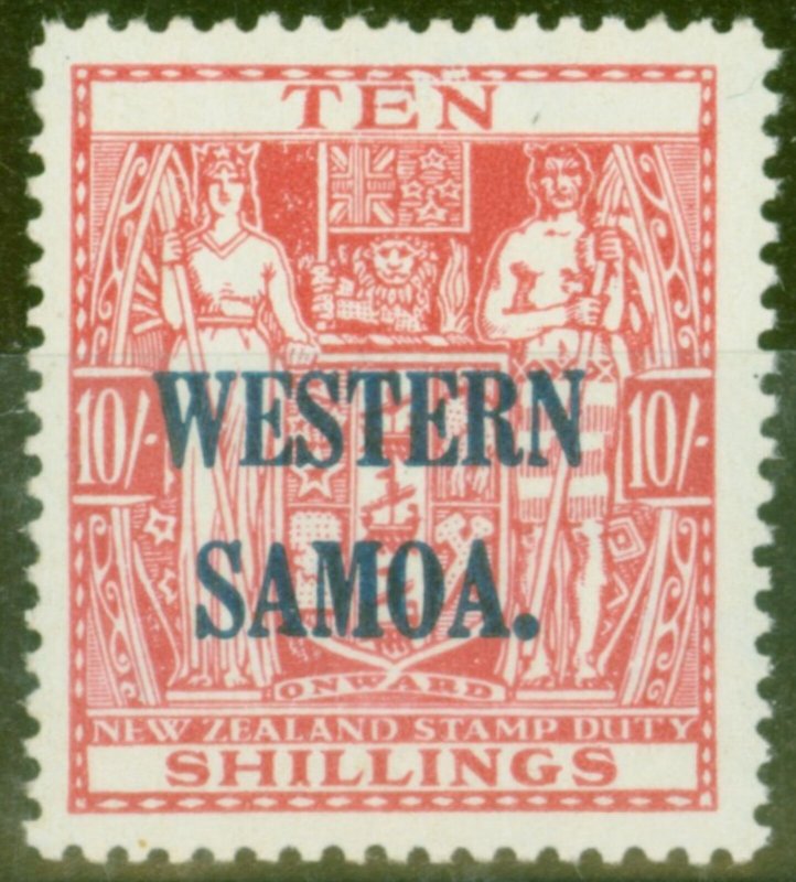 Western Samoa 1946 10s Carmine-Lake SG209 V.F MNH