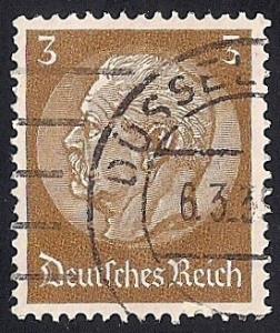 Germany #416 3pf President Paul Von Hindenburg used VF