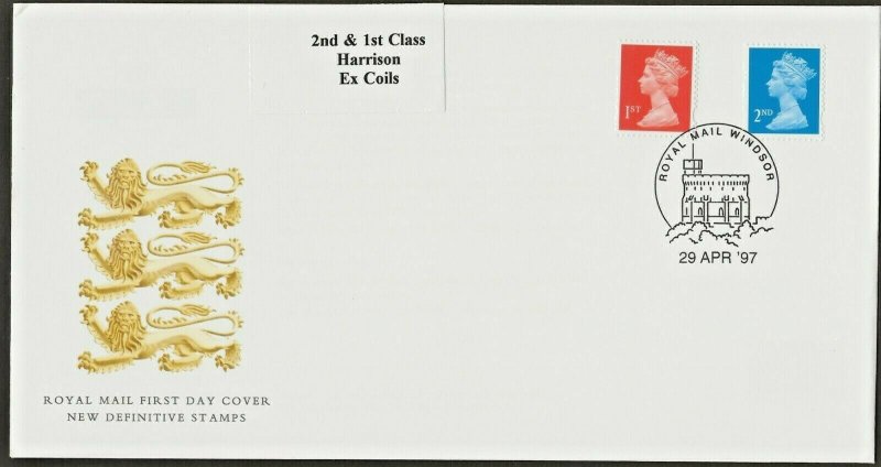 29/4/1997 1ST + 2ND NVI HARRISON VERTICAL COILS FDC