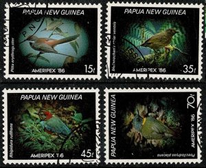 Papua New Guinea #645-8 used cpl birds