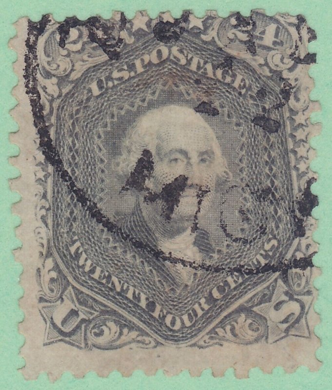 US 78b Used 1862 24¢ Gray Washington Issue Scv $425.00
