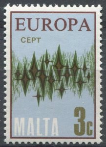 Malta Sc#451 MNH, 3c cblt & multi, Europa (C.E.P.T.) 1972 - Stars (1972)