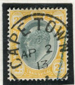 TRANSVAAL Interprovincial Period Ed VII CAPE TOWN Postmark on 2s.