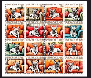 Stamps. Fauna Domestic DOGS  1 sheet perforated MNH **