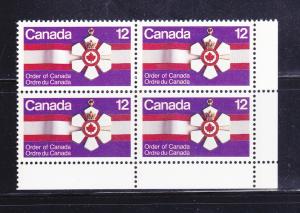 Canada 736 Block Of 4 Set MH Order Of Canada