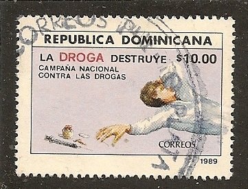 Dominican Republic   Scott   1059  Anti Drug Campaign    Used