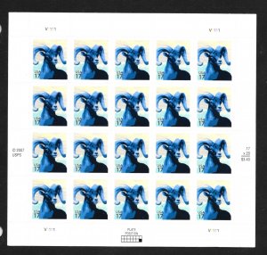 4138 MNH, 17c. Big Horn Sheep, Full Sheet, FREE INSURED SHIPPING