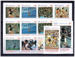 Calve Island 1984 Los Angeles Olympics Shlt.Perf+Imperf +2SS