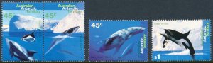 Australian Antarctic Territory 1995 Whales and Dolphins Set of 4 SG108-111 MNH