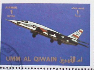 UMM AL QIWAIN STAMP -WORLD FAMOUS AIR PLANES- COMPLETE LARGE CTO SHEET VF