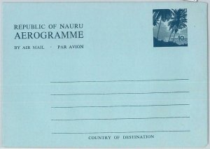 65863 - NAURU - Postal History -  POSTAL STATIONERY AEROGRAMME : PALM TREES