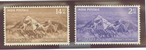 India #244-245 Mint (NH) Single (Complete Set)