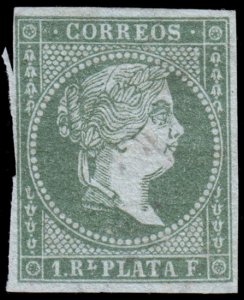 Cuba, Spanish Dominion Scott 2 (1855) Unused H NG F-VF, CV $100.00 B