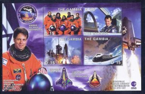 THE GAMBIA STAMPS ILAN RAMON ISRAEL ASTRONAUT SHEET SPACE SHIP  MNH