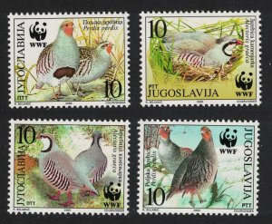 Yugoslavia WWF Birds Partridges 4v 2000 MNH SC#2479 a-d SG#3236-3239