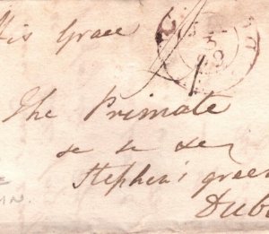 GB IRELAND Cover Rare DUBLIN *FREE* POSTMARK 1799 The Primate {samwells}KA15