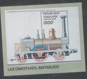 TOGO SOUVENIR SHEET Sc# 1783a, MNH - Locomotives Antiques- FOS157