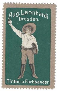 Inks and Ribbons, Aug. Leonhardi,  Dresden, Germany, Early Poster Stamp