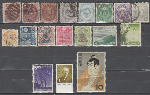 COLLECTION LOT # 2580 JAPAN 18 STAMPS 1883+  CV+$21 CLEARANCE